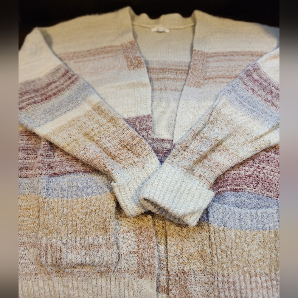Maurices Pastel Striped Cardigan